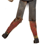 Well Knocked Around Old Wire Jointed Man with Red Stockings and Large Hands