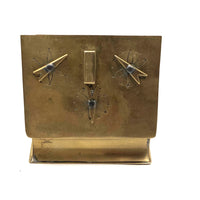 Book Shaped Brass Folk Art / Trench Art Snuff Box with Combination Lock Dials