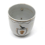 Made Do Hybrid: 18th C. Hand-painted Chinese Export Tea Cup with Riveted Replacement Handle