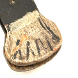 Well Knocked Around Old Wire Jointed Man with Red Stockings and Large Hands