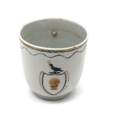 Made Do Hybrid: 18th C. Hand-painted Chinese Export Tea Cup with Riveted Replacement Handle