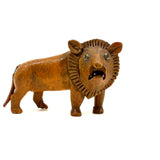 Lion and Lioness, Wonderful Pair of Folk Carvings, Signed