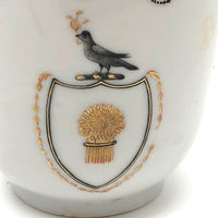 Made Do Hybrid: 18th C. Hand-painted Chinese Export Tea Cup with Riveted Replacement Handle