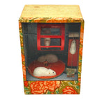 Fabulous 1930s Japanese Turn Handle Mechanical Mice Toy, Perfect Working Condition