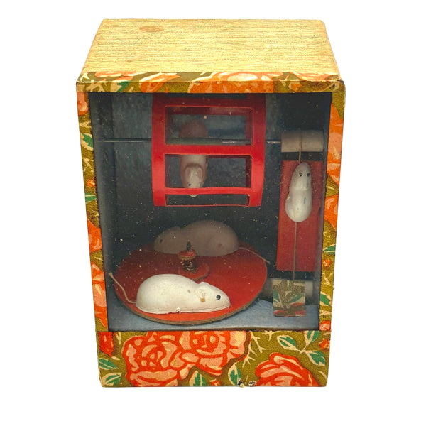 Fabulous 1930s Japanese Turn Handle Mechanical Mice Toy, Perfect Working Condition