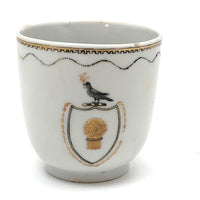 Made Do Hybrid: 18th C. Hand-painted Chinese Export Tea Cup with Riveted Replacement Handle