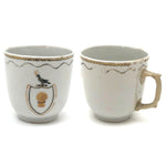 Made Do 18th C. Chinese Export Tea Cup with Bird and Wheat and Replaced Handle