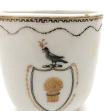 Made Do Hybrid: 18th C. Hand-painted Chinese Export Tea Cup with Riveted Replacement Handle