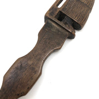 SOLD Woman in Chair with Heart in Hand, Presumed c. 17th Century Weaving Tool