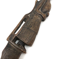 SOLD Woman in Chair with Heart in Hand, Presumed c. 17th Century Weaving Tool