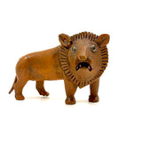 Lion and Lioness, Wonderful Pair of Folk Carvings, Signed