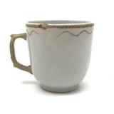 Made Do Hybrid: 18th C. Hand-painted Chinese Export Tea Cup with Riveted Replacement Handle