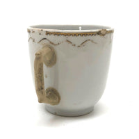 Made Do Hybrid: 18th C. Hand-painted Chinese Export Tea Cup with Riveted Replacement Handle
