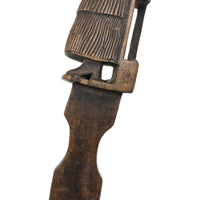 SOLD Woman in Chair with Heart in Hand, Presumed c. 17th Century Weaving Tool
