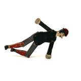 Well Knocked Around Old Wire Jointed Man with Red Stockings and Large Hands