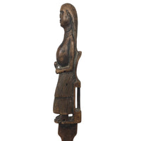 SOLD Woman in Chair with Heart in Hand, Presumed c. 17th Century Weaving Tool