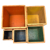 Very Much Loved Antique Set of Nesting and Stacking Cubes