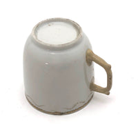 Made Do Hybrid: 18th C. Hand-painted Chinese Export Tea Cup with Riveted Replacement Handle