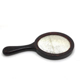 Wonderful Old Folk Art Oak Carved Hand Mirror with Acorns