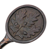 Wonderful Old Folk Art Oak Carved Hand Mirror with Acorns