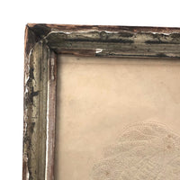 SOLD Fantastic Early 19th C. Pinprick Watercolor Portrait of Beggar and Child