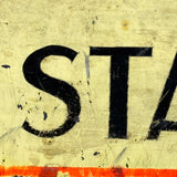 Use Care, Each Stair, Charming (and Useful!) c. 1920s-40s Painted Metal Sign