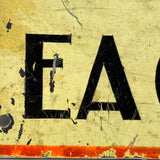 Use Care, Each Stair, Charming (and Useful!) c. 1920s-40s Painted Metal Sign