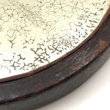 Wonderful Old Folk Art Oak Carved Hand Mirror with Acorns