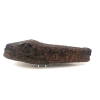 Old Folk Art Carved Found Wood Alligator Head