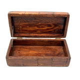 Sweet Old Tramp Art Match Stick Box with Painted Star and Rich Patina