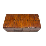 Sweet Old Tramp Art Match Stick Box with Painted Star and Rich Patina