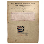 1932-33 French Weaving School Matelasse Weaving Pattern and Sample