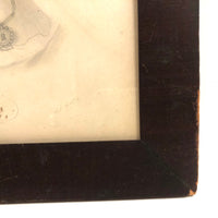 Minnie! Signed 1872 Graphite Portrait with Miniature Portraits on Necklace and Earring