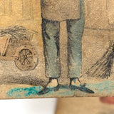 Three Early Edition c. 1843 Hand-colored, Wood Engraved Dr. Busby Cards, First Known American Card Game