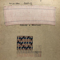 1932-33 French Weaving School Matelasse Weaving Pattern and Sample