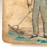 Three Early Edition c. 1843 Hand-colored, Wood Engraved Dr. Busby Cards, First Known American Card Game