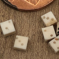 Lot of 28 of the Tiniest Bone Dice I’ve Ever Seen