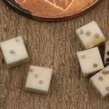 Lot of 28 of the Tiniest Bone Dice I’ve Ever Seen
