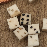 Lot of 28 of the Tiniest Bone Dice I’ve Ever Seen