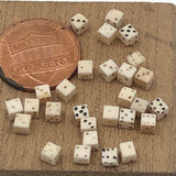 Lot of 28 of the Tiniest Bone Dice I’ve Ever Seen