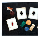 Italian Pietra Dura Playing Cards Panel (Presumed Former Box Lid)