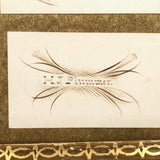 Rare Spencerian Calling Card Salesman Samples in Presumed Original Frame