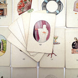 Teuila Fortune Telling Cards, Complete 1923 Deck in Original Sleeve with Instruction Booklet