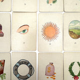 Teuila Fortune Telling Cards, Complete 1923 Deck in Original Sleeve with Instruction Booklet
