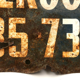 Old Shot Up "Ticonderoga Office" Sign