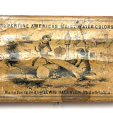 c. 1860s Osborne's Toy Watercolors Set Manufactured by Lewis Haehnlen, More than Complete