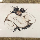 Rare Spencerian Calling Card Salesman Samples in Presumed Original Frame