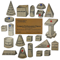 Longans Excellent, Super Scarce c. 1920s Cardboard Forms for Learning Parliamentary Procedure