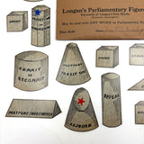 Longans Excellent, Super Scarce c. 1920s Cardboard Forms for Learning Parliamentary Procedure