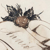 Rare Spencerian Calling Card Salesman Samples in Presumed Original Frame